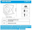 Палатка зимняя Helios куб, 1,5 × 1,5 м, цвет orange lumi/gray
