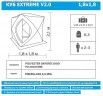 Палатка зимняя «ТОНАР» Helios EXTREME V2.0 куб (широкий вход), 1,8 × 1,8 м, цвет жёлтый/чёрный