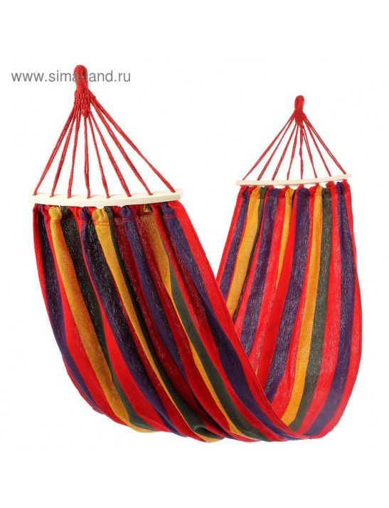 Гамак 200 × 80 см, хлопок, цвета МИКС