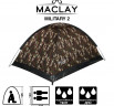 Палатка туристическая MILITARY 2, размер 205 х 150 х 105 см, 2-местная, однослойная