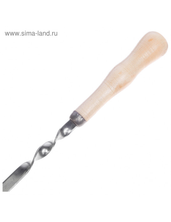 Шампур с деревянной ручкой 61 × 1 см , толщина 2 мм