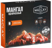 Мангал одноразовый 32 х 26 х 6 см в комплекте с углём и решёткой «Мясо»