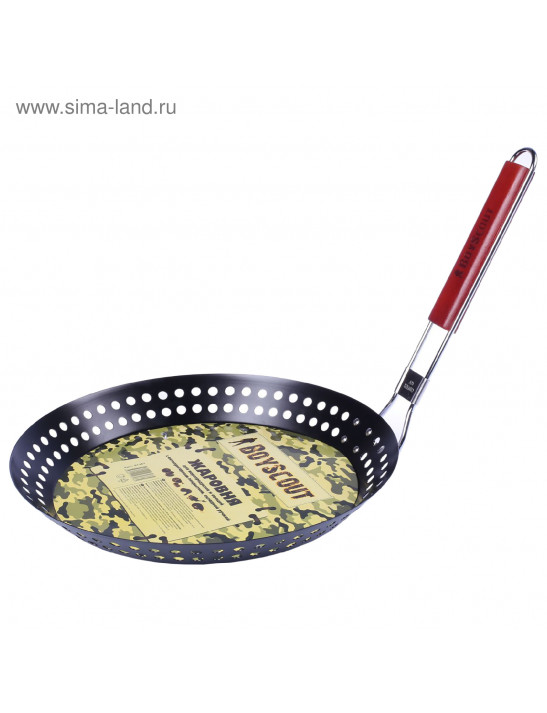 Жаровня для морепродуктов и овощей с антипригарным покрытием, складная ручка, 53 х 30 х 3 см, цвета микс