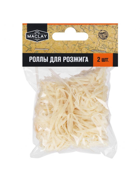 Роллы для розжига Maclay, 2 шт.