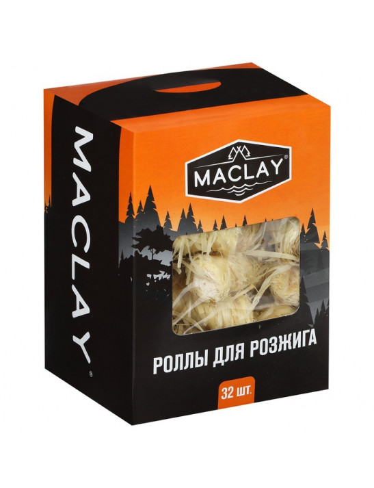 Роллы для розжига Maclay, 32 шт.