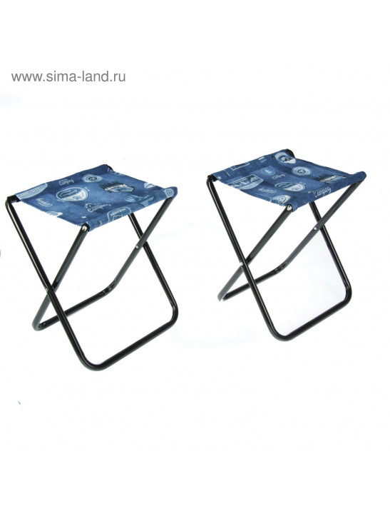 Набор стульев НПС, 34 x 30 x 37 см, джинс, 2 шт. в сумке